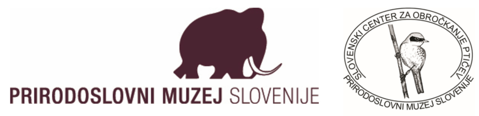 Slovenian Museum of Natural History and Ringing Scheme logos